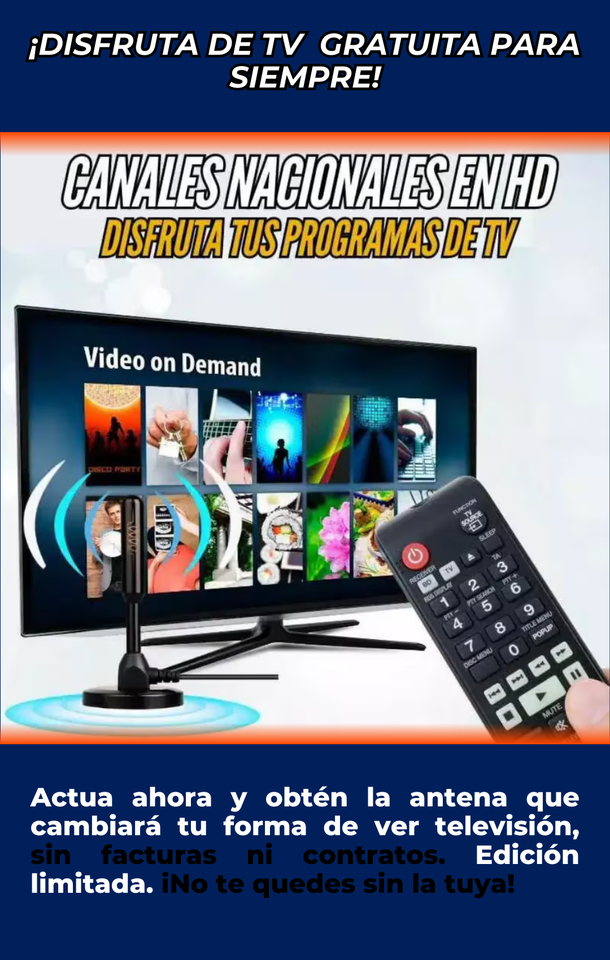 Antena de Televisión Digital Interna HD