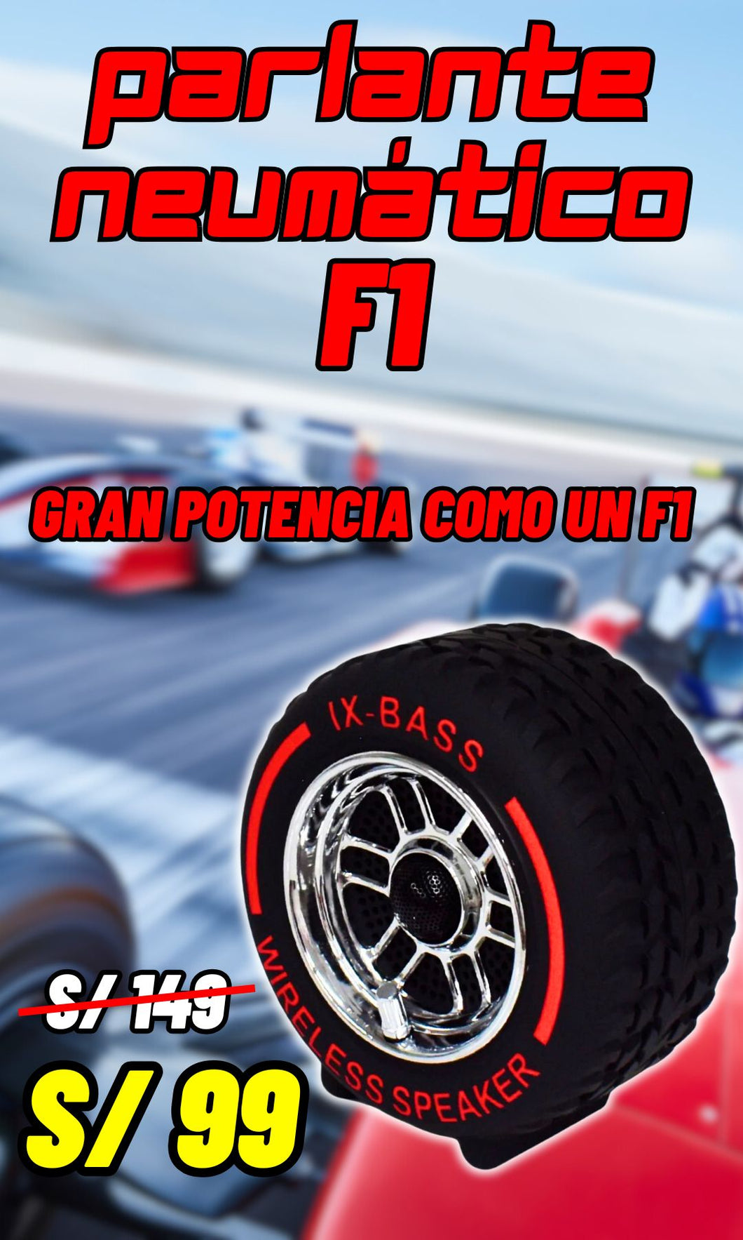 Parlante Neumático Formula 1